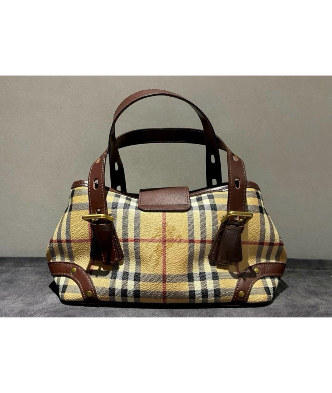 BURBERRY Коричневая сумка с короткими ручками, фото 3