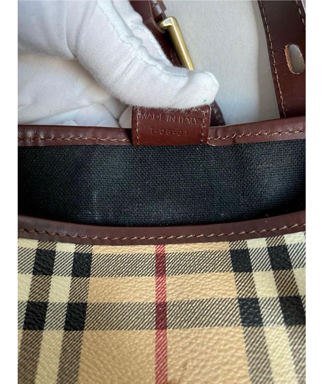 BURBERRY Коричневая сумка с короткими ручками, фото 4