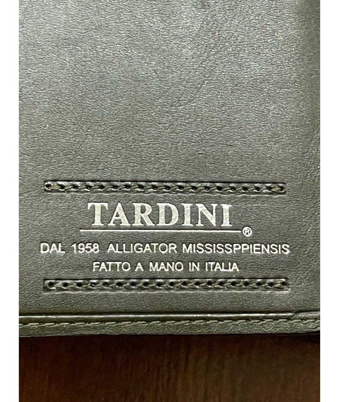 TARDINI Черный кошелек из экзотической кожи, фото 5