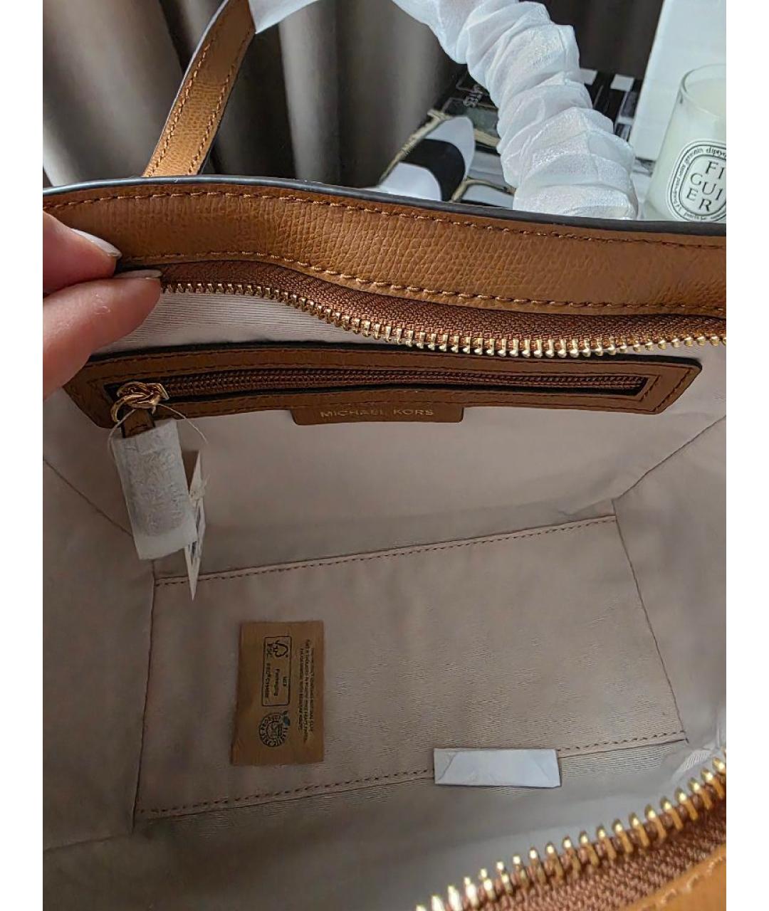 MICHAEL KORS Коричневая сумка с короткими ручками, фото 9