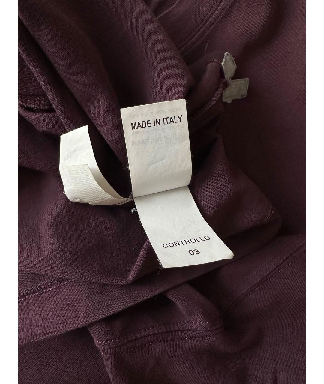 BRUNELLO CUCINELLI Фиолетовая хлопковая футболка, фото 5