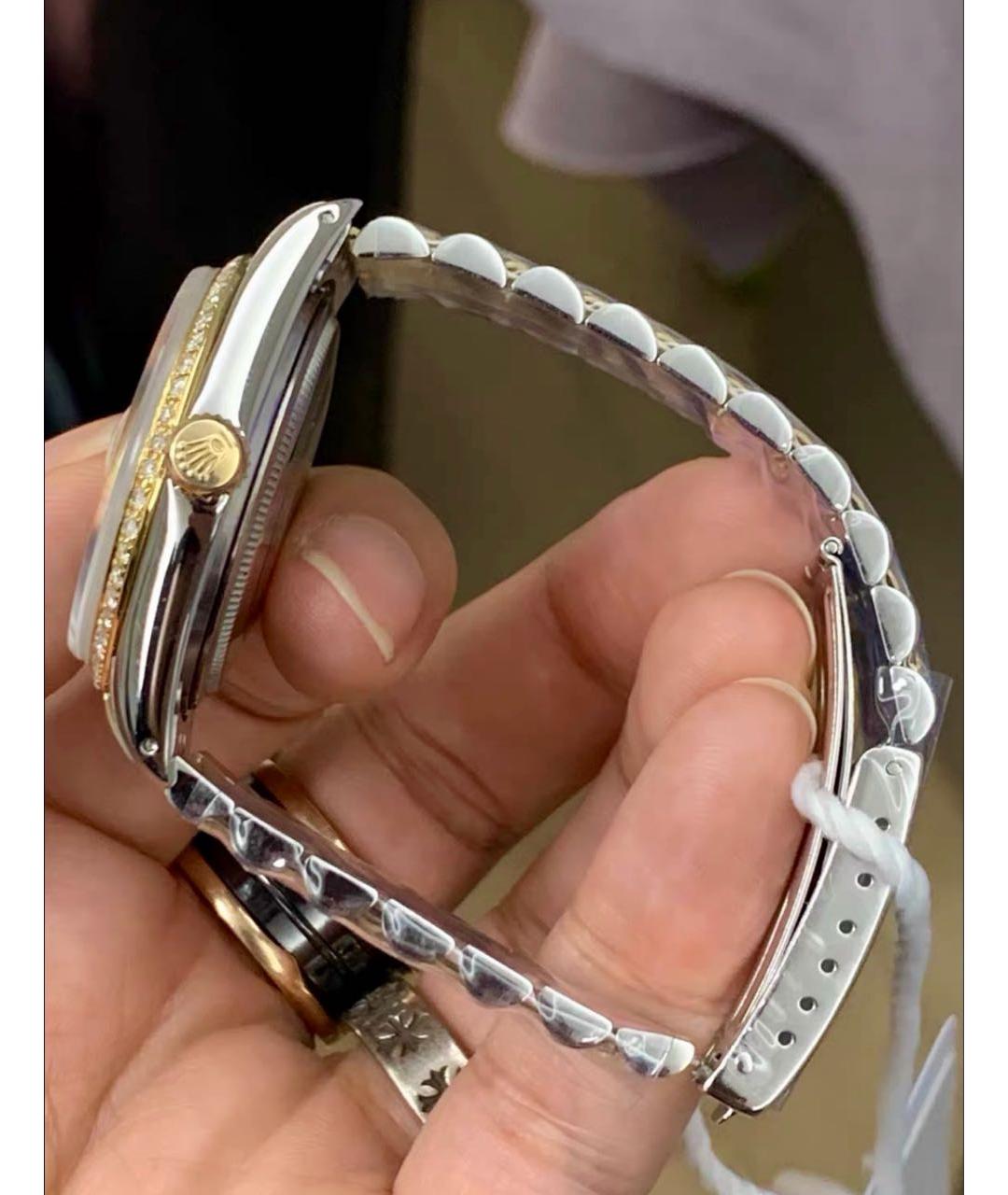 ROLEX Зеленые часы из желтого золота, фото 5