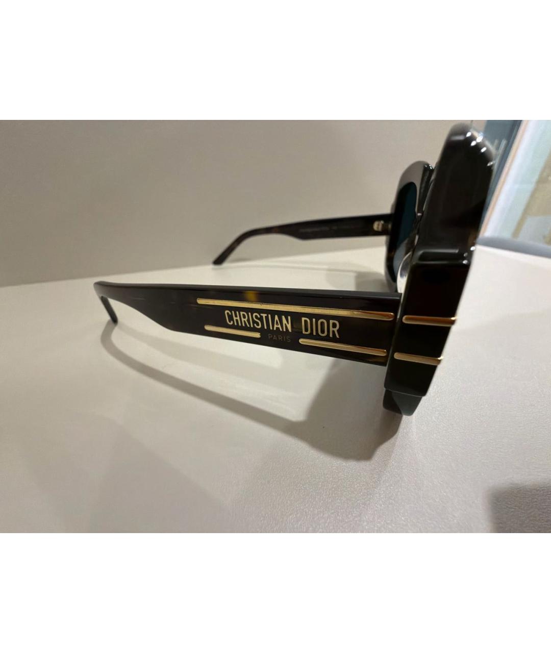 CHRISTIAN DIOR Черные пластиковые солнцезащитные очки, фото 3