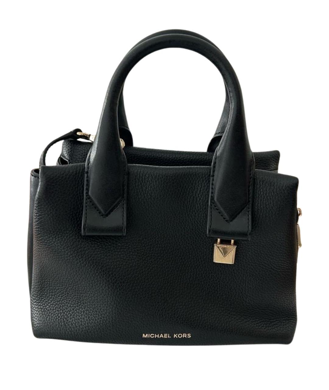 MICHAEL KORS Черная кожаная сумка тоут, фото 1