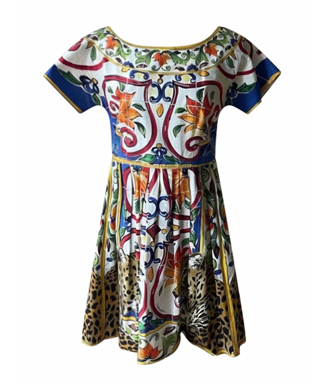 DOLCE&GABBANA Мульти хлопковое повседневное платье, фото 1