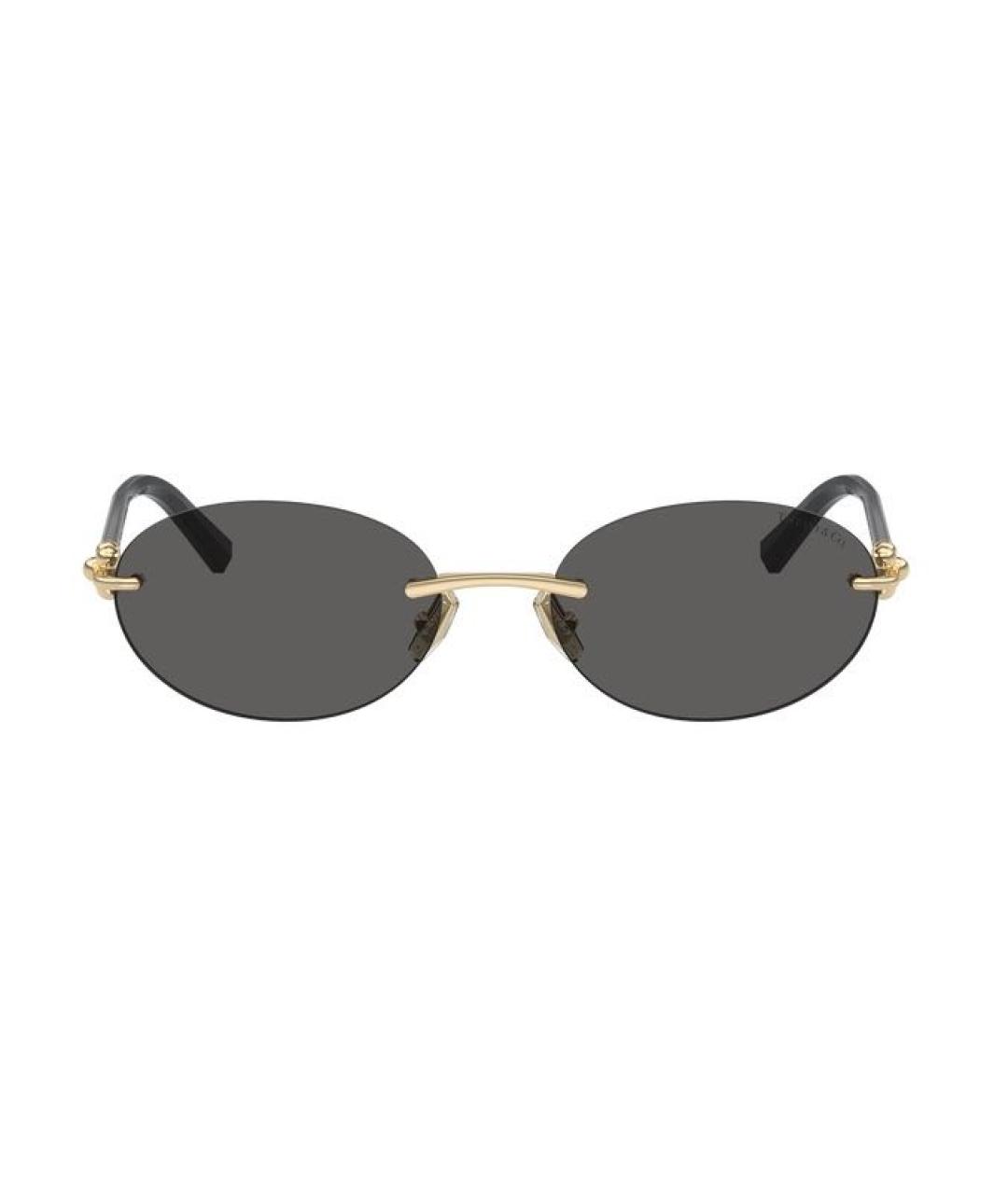TIFFANY&CO Черные металлические солнцезащитные очки, фото 1