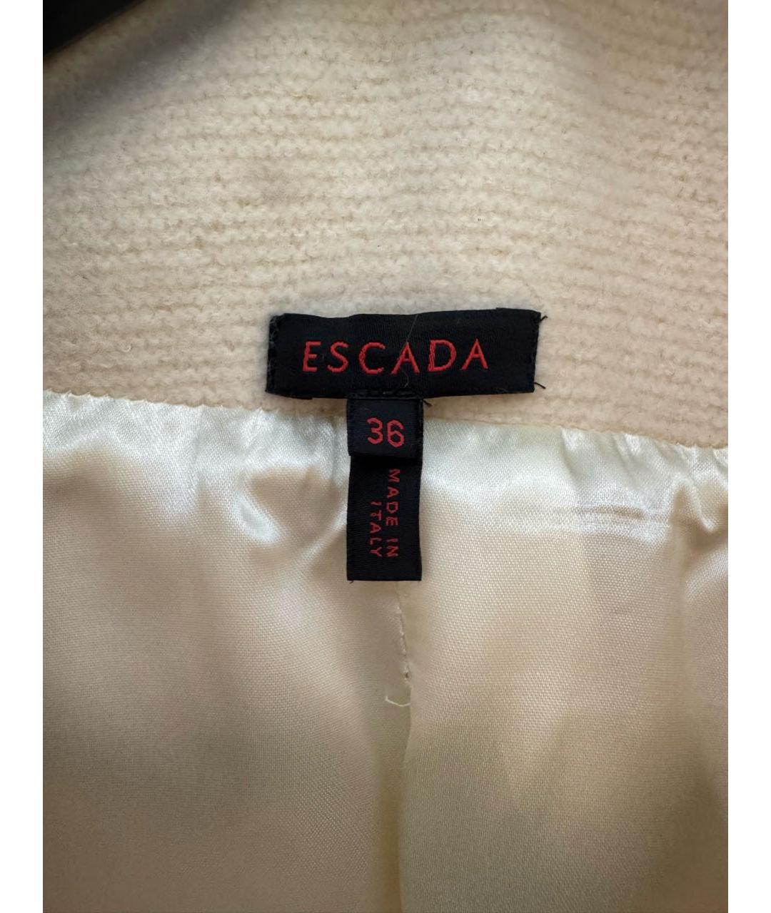 ESCADA Белое шерстяное пальто, фото 3