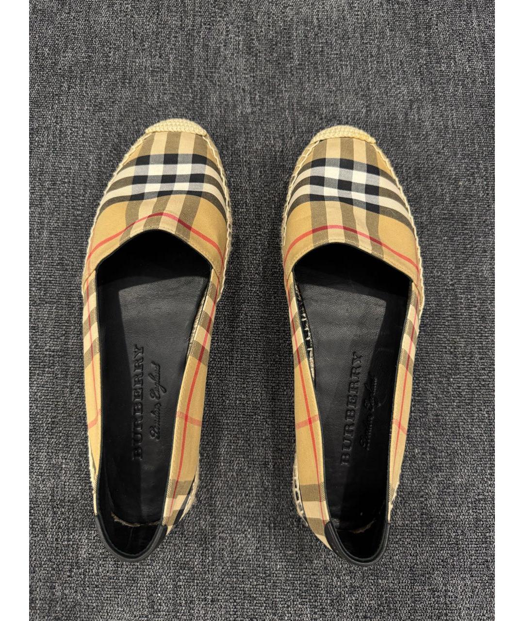 BURBERRY Горчичные текстильные эспадрильи, фото 3