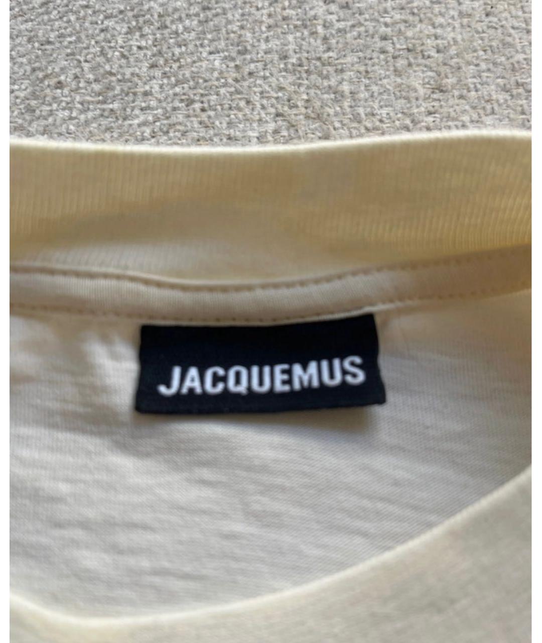 JACQUEMUS Белая хлопковая футболка, фото 3