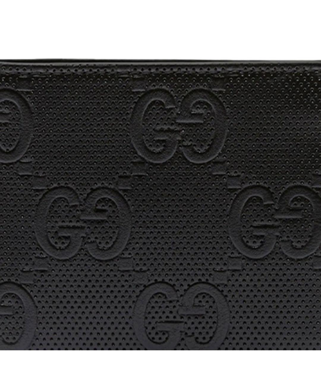 GUCCI Черный кожаный кошелек, фото 4
