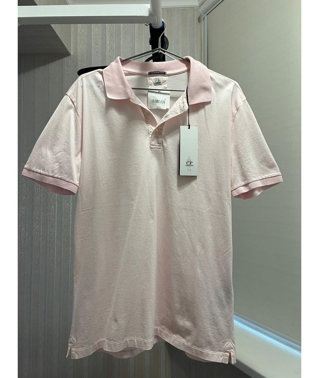 CP COMPANY Коралловое хлопковое поло с коротким рукавом, фото 5