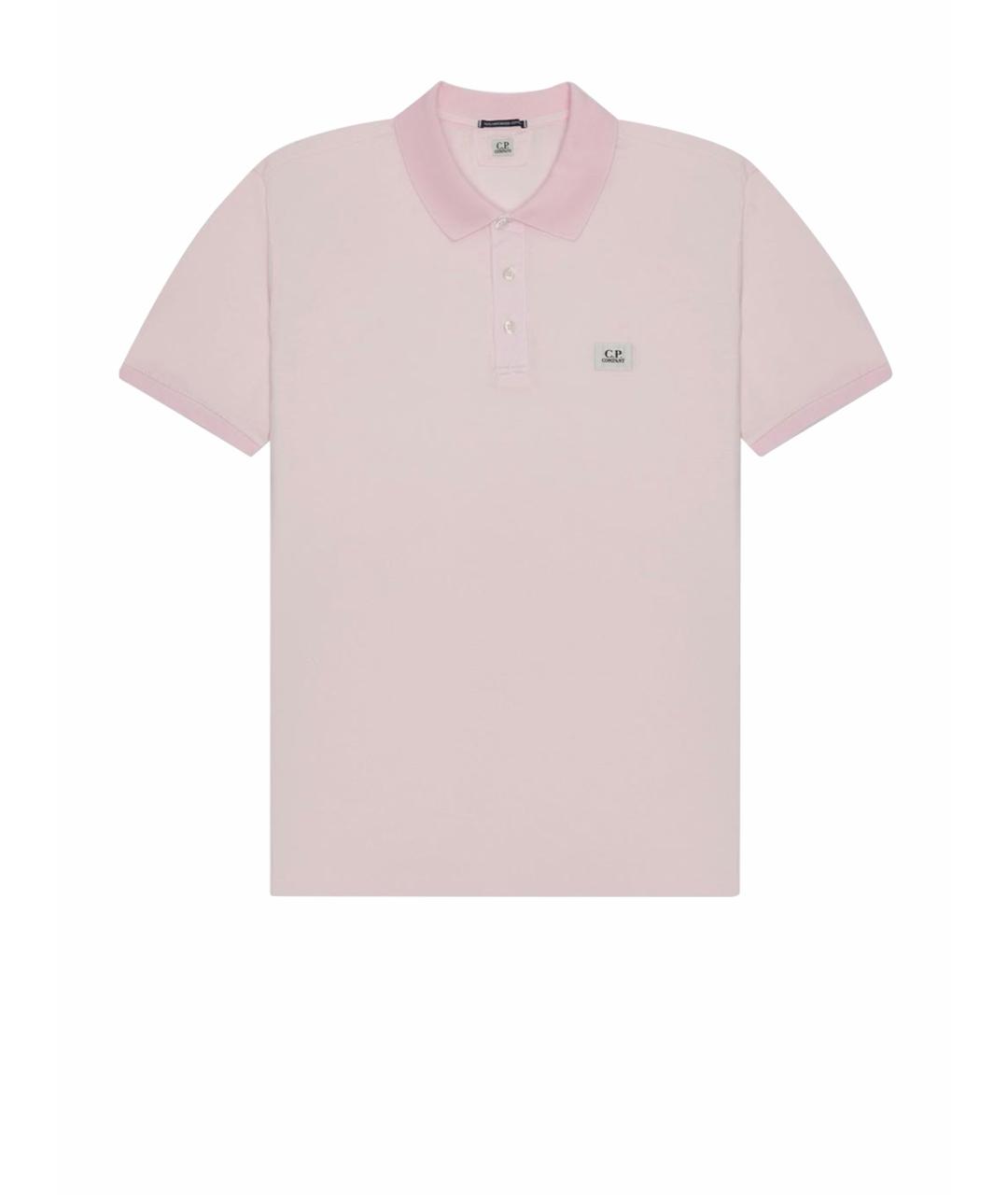 CP COMPANY Коралловое хлопковое поло с коротким рукавом, фото 1
