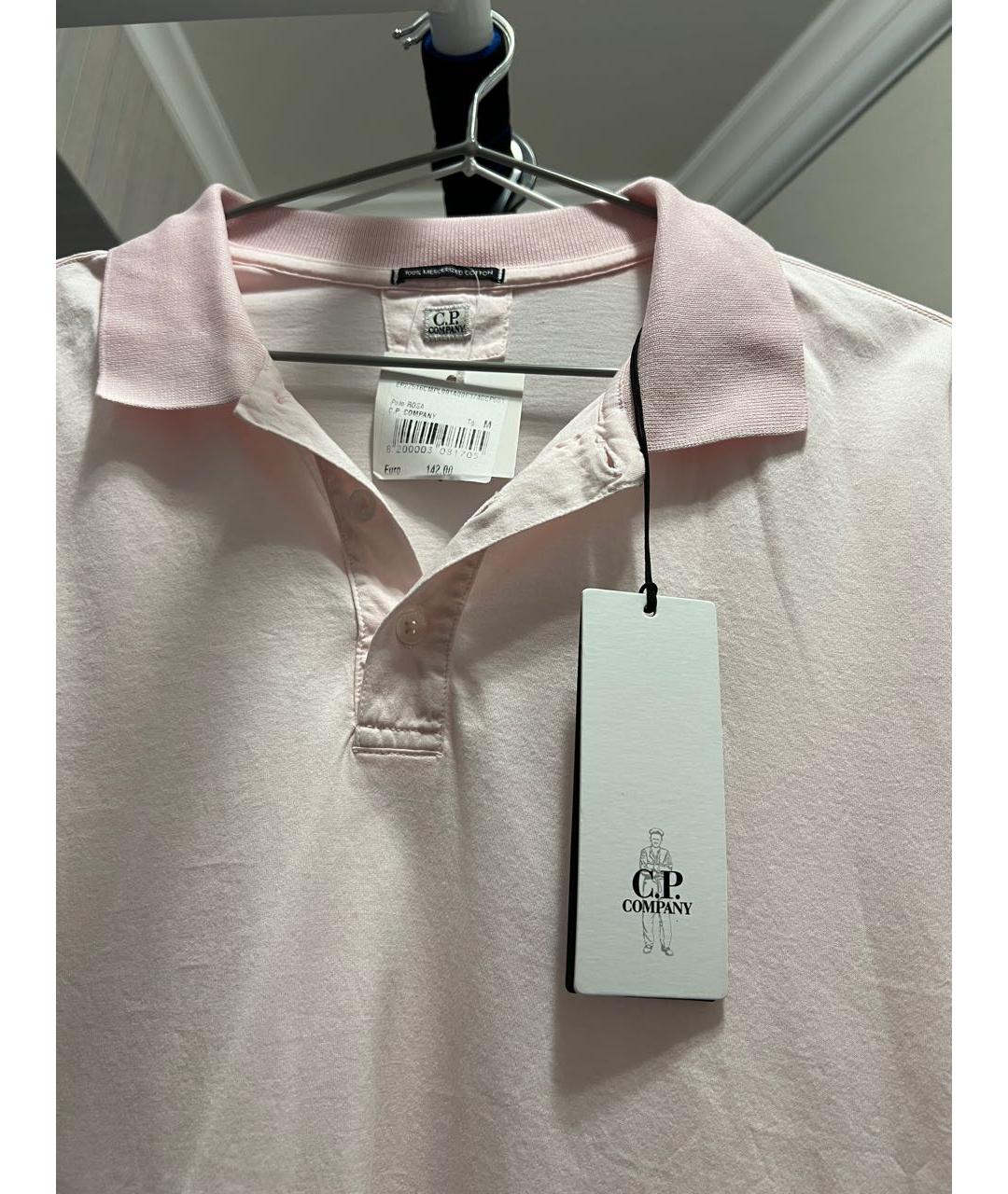 CP COMPANY Коралловое хлопковое поло с коротким рукавом, фото 6