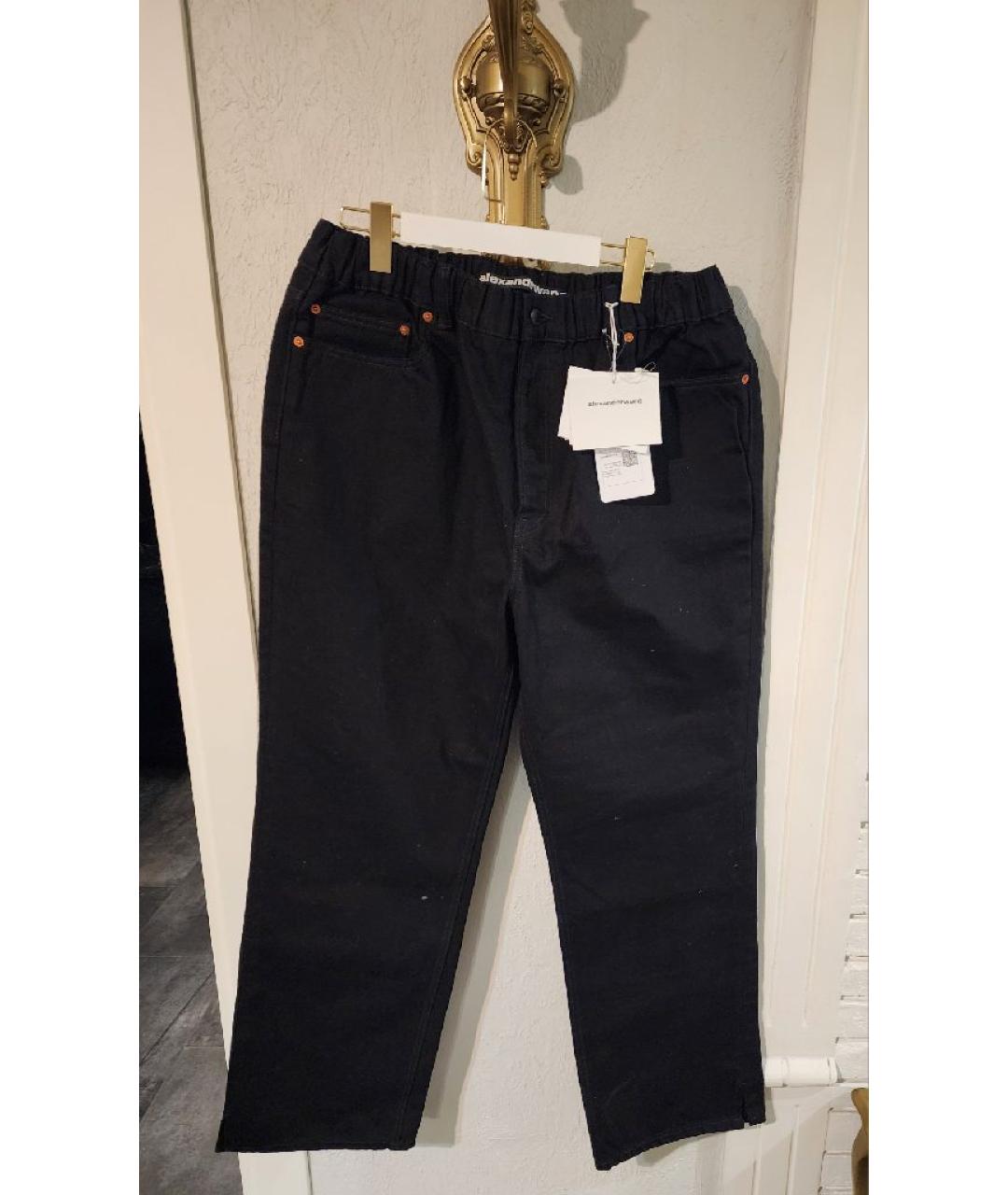 ALEXANDER WANG Черные хлопковые прямые джинсы, фото 3