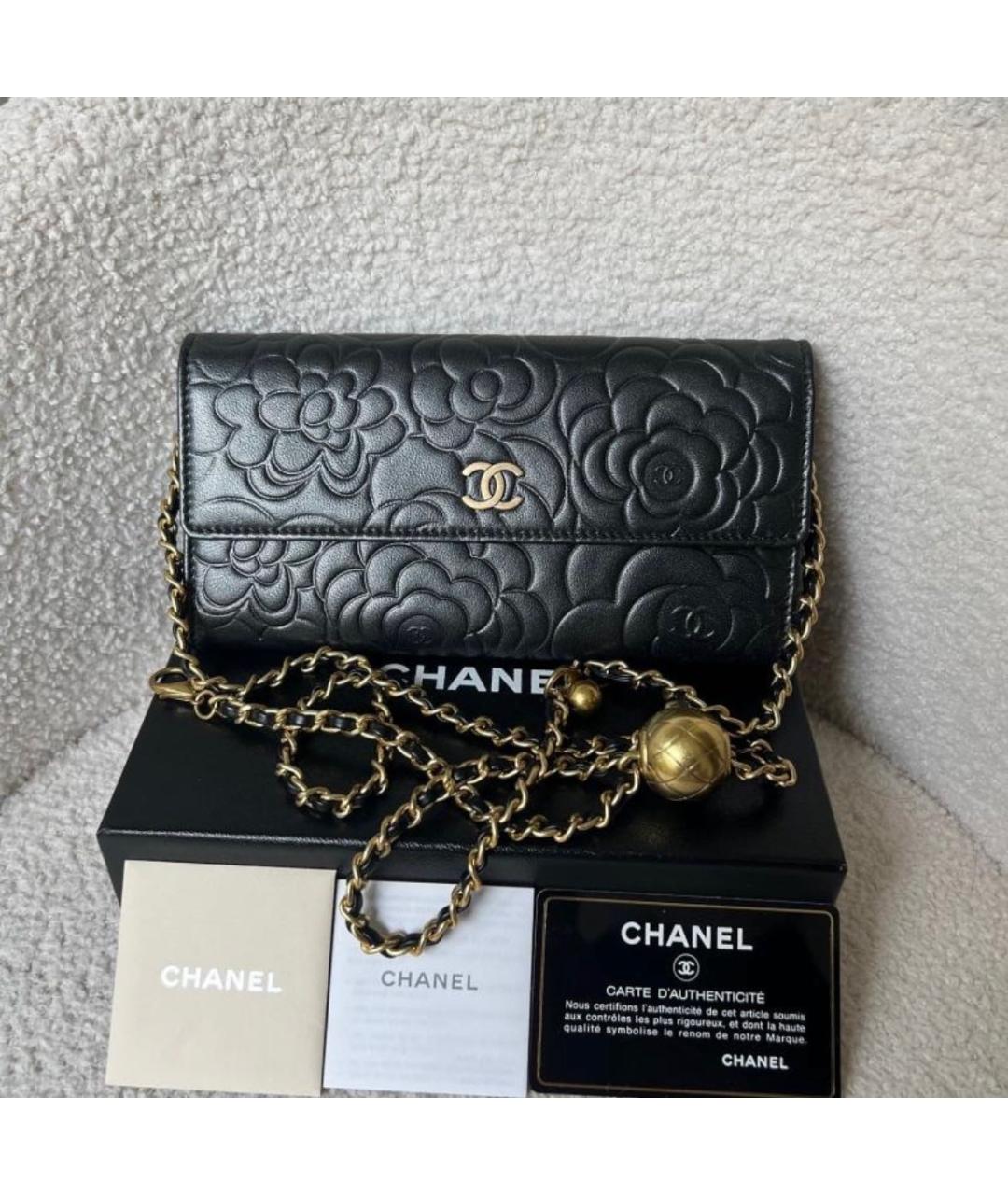 CHANEL Черная кожаная сумка через плечо, фото 2
