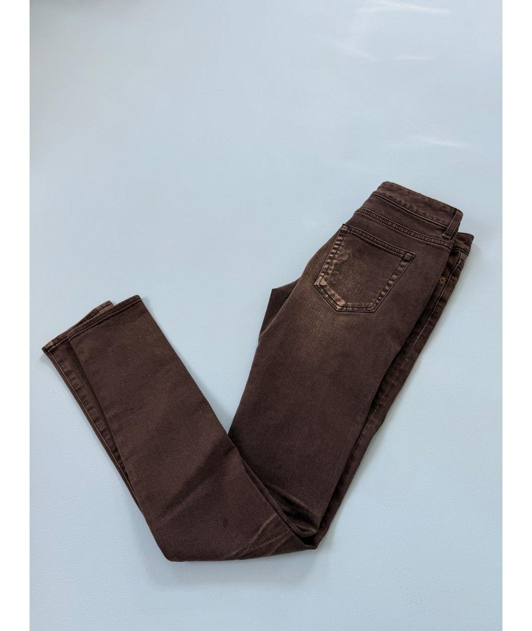 SAINT LAURENT Черные хлопко-эластановые джинсы слим, фото 4
