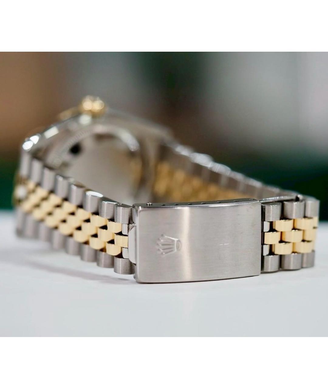 ROLEX Белые часы из желтого золота, фото 4