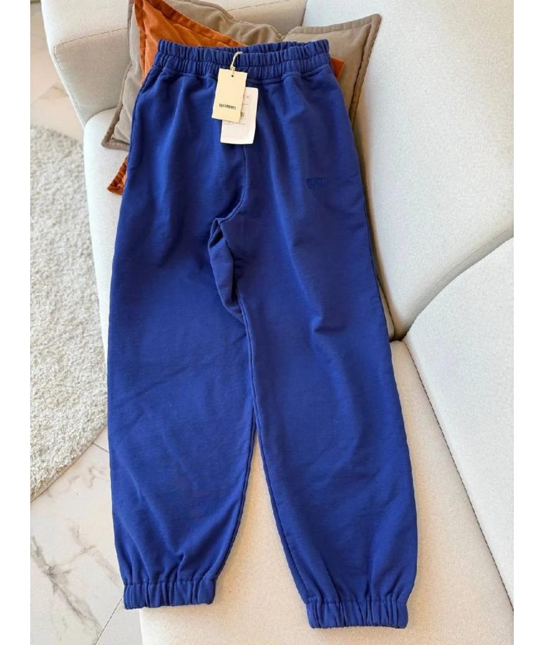 VETEMENTS Синие хлопковые повседневные брюки, фото 9
