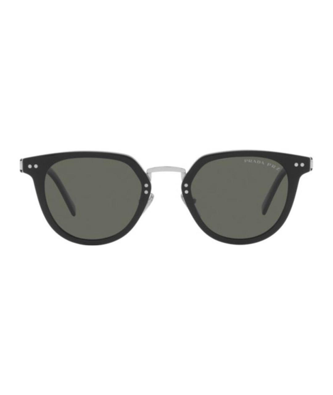 PRADA Черные металлические солнцезащитные очки, фото 2