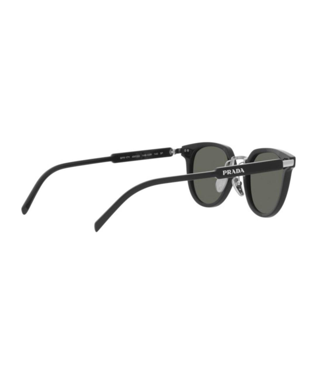 PRADA Черные металлические солнцезащитные очки, фото 4