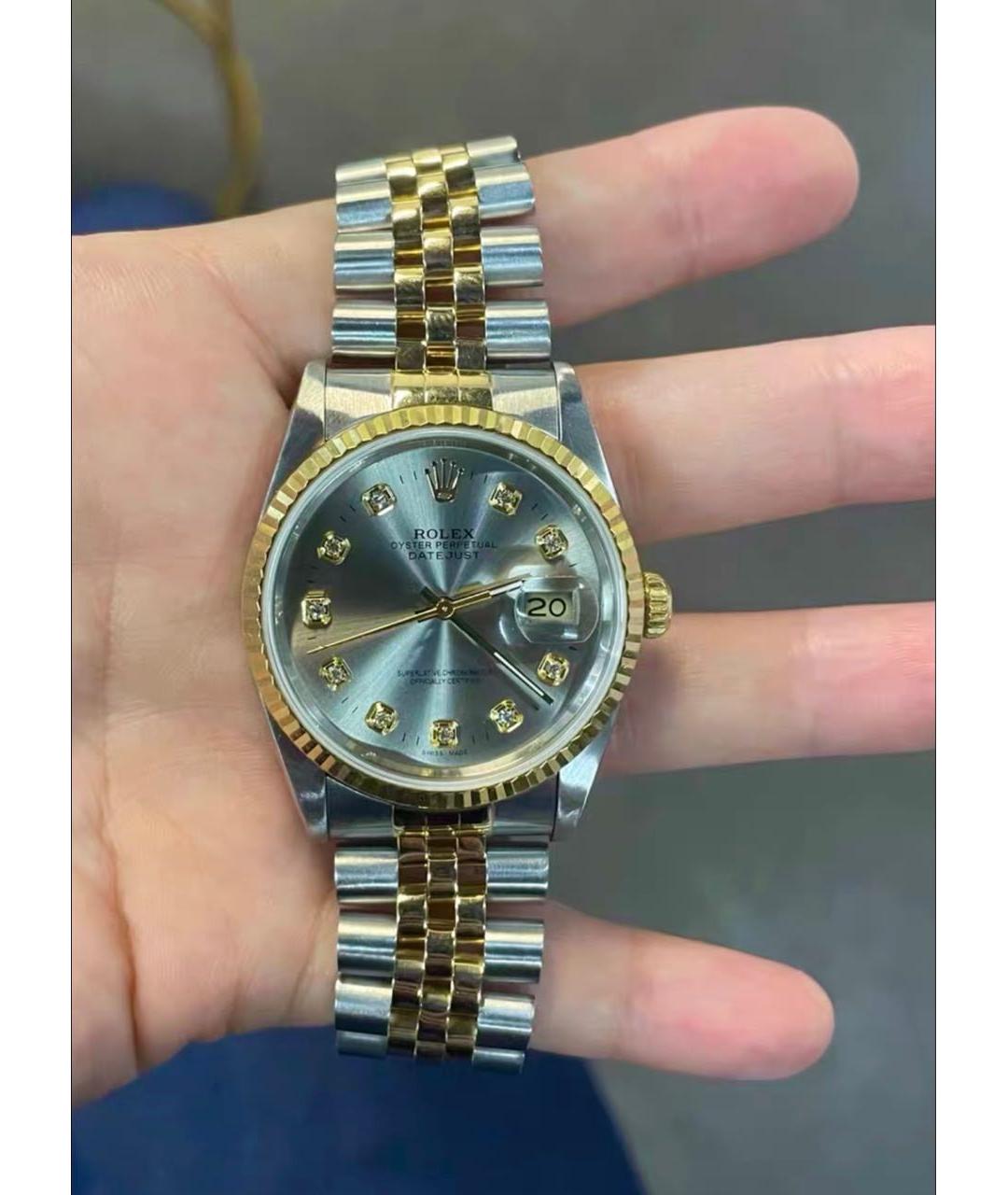 ROLEX Серебряные часы из желтого золота, фото 4