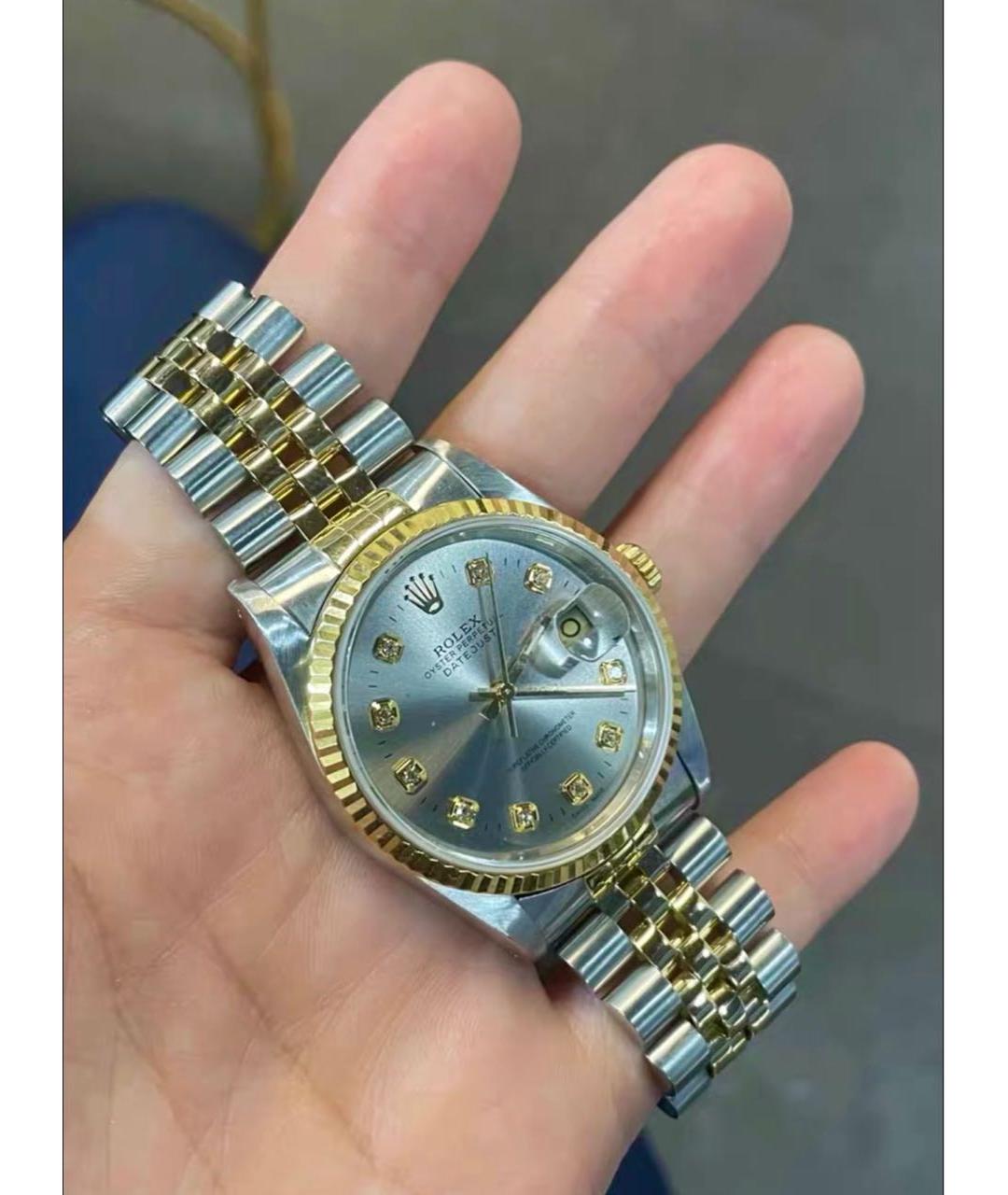 ROLEX Серебряные часы из желтого золота, фото 3