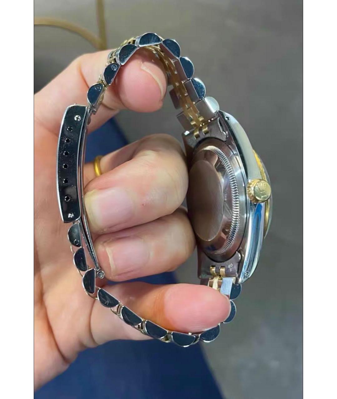 ROLEX Серебряные часы из желтого золота, фото 5