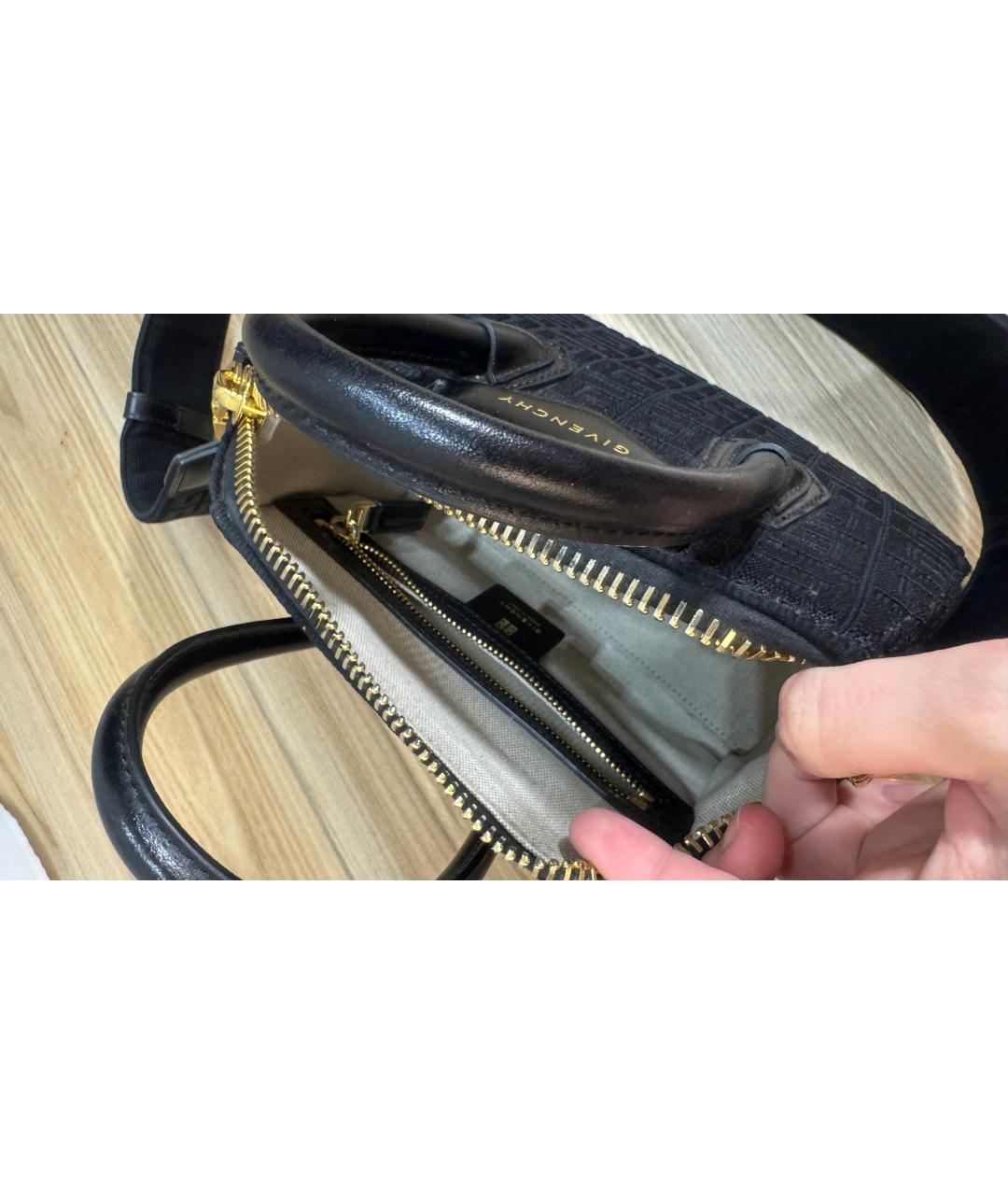 GIVENCHY Черная хлопковая сумка через плечо, фото 4