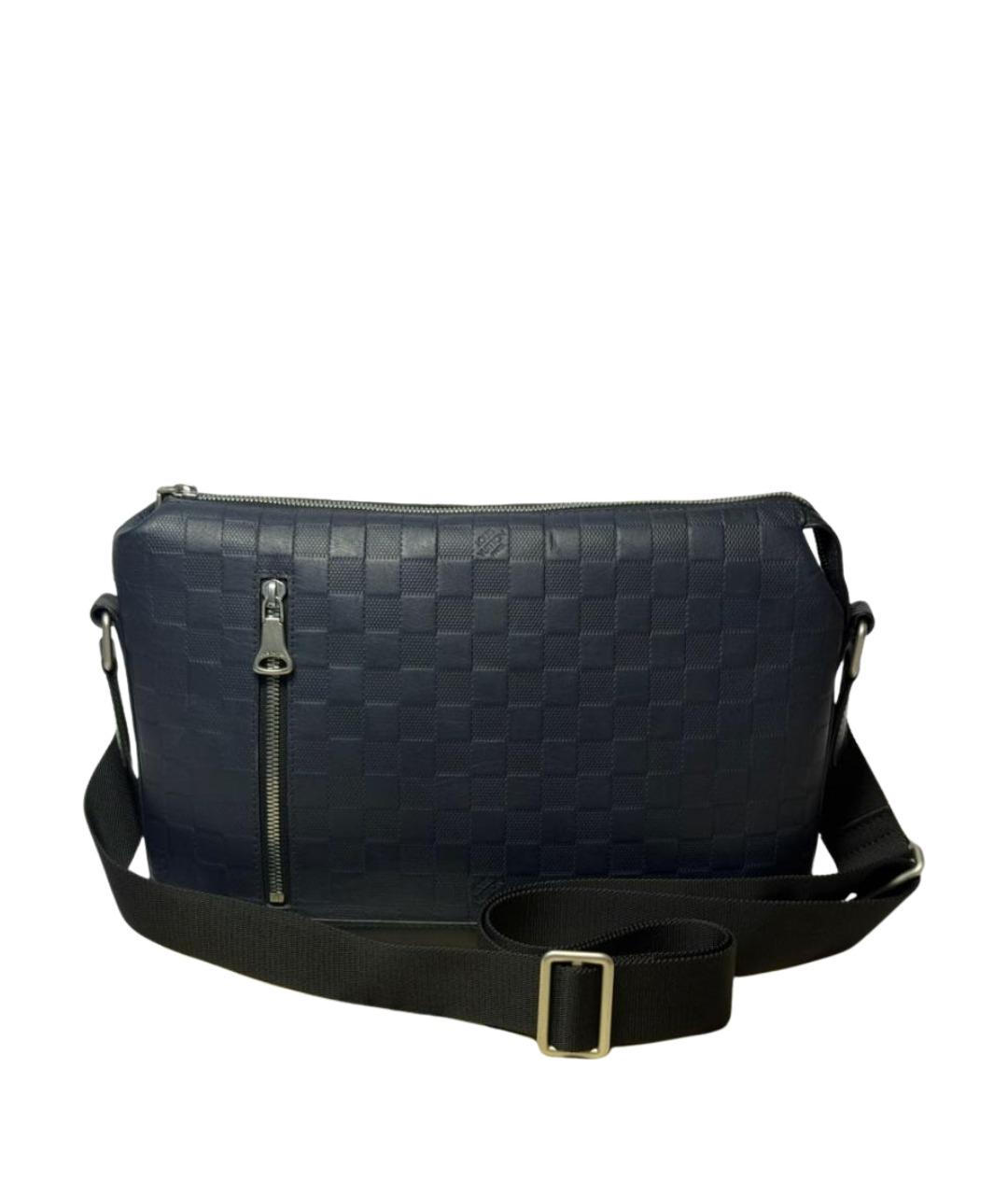 LOUIS VUITTON Темно-синяя кожаная сумка на плечо, фото 1