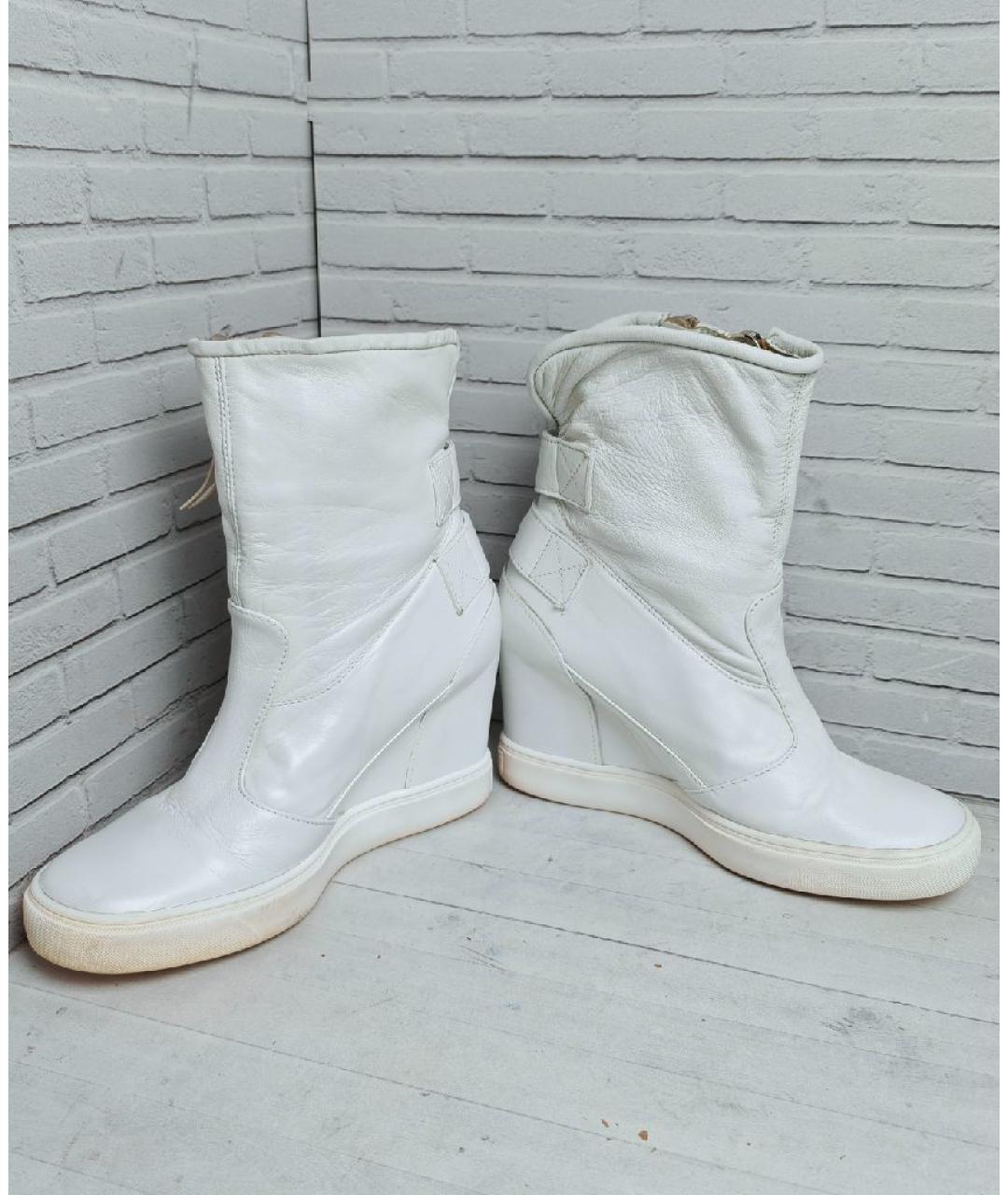 GIUSEPPE ZANOTTI DESIGN Белые кожаные ботинки, фото 7
