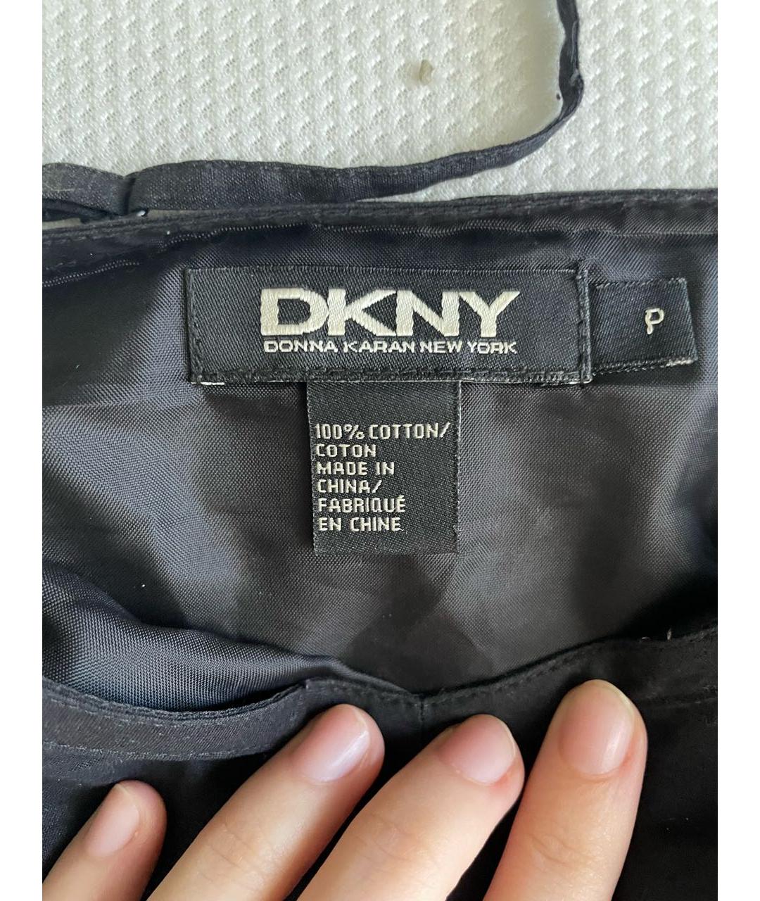 DKNY Черный хлопковый сарафан, фото 3