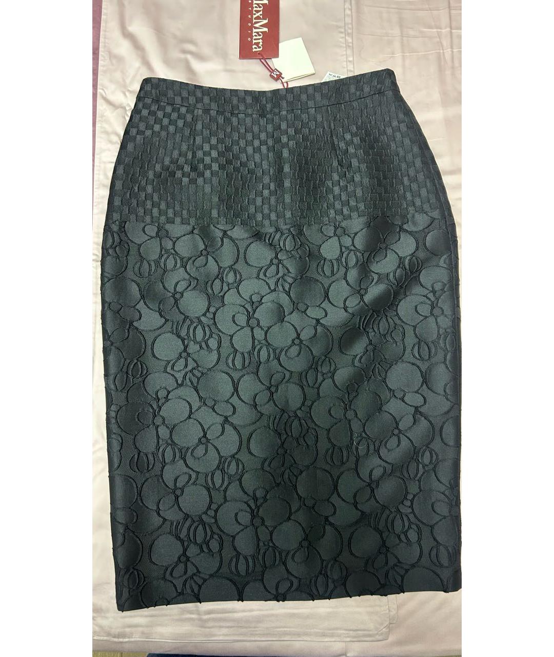 'S MAX MARA Черная юбка миди, фото 6