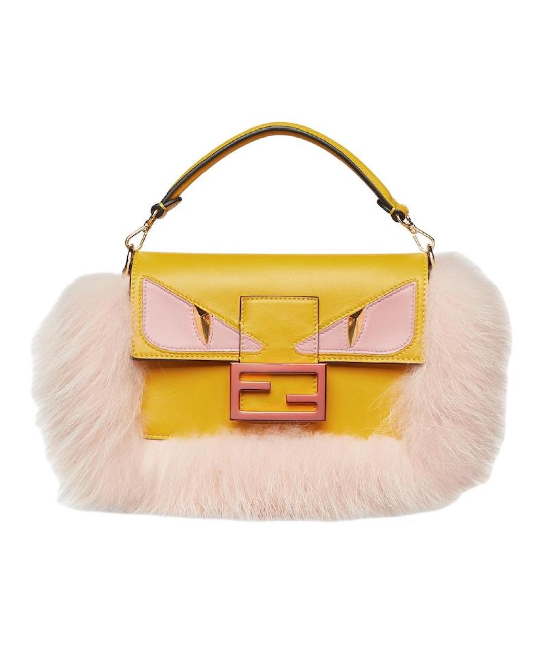 FENDI Желтая сумка через плечо, фото 1