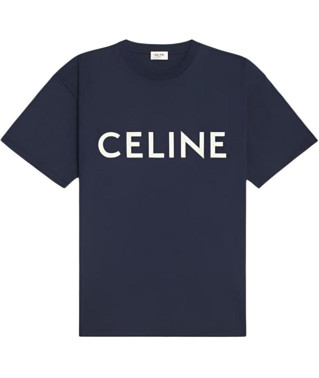 CELINE Темно-синяя футболка, фото 1