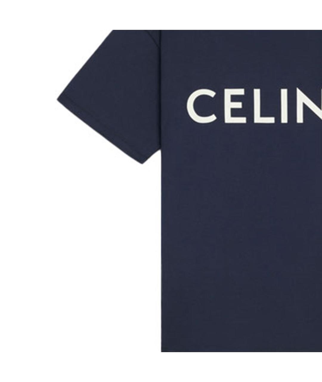 CELINE Темно-синяя футболка, фото 5