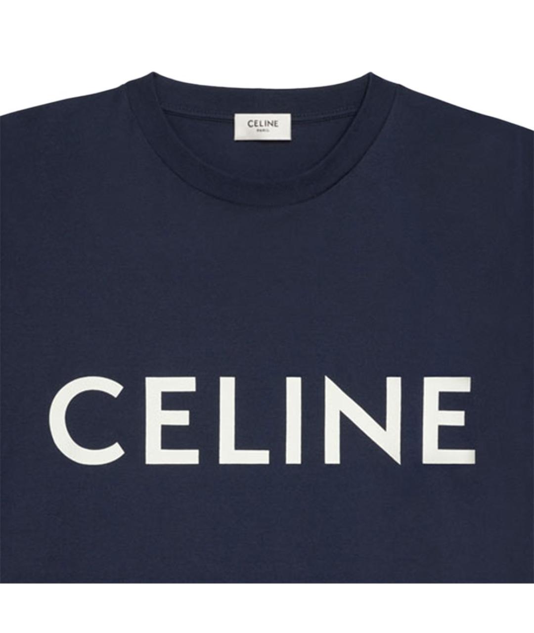 CELINE Темно-синяя футболка, фото 3
