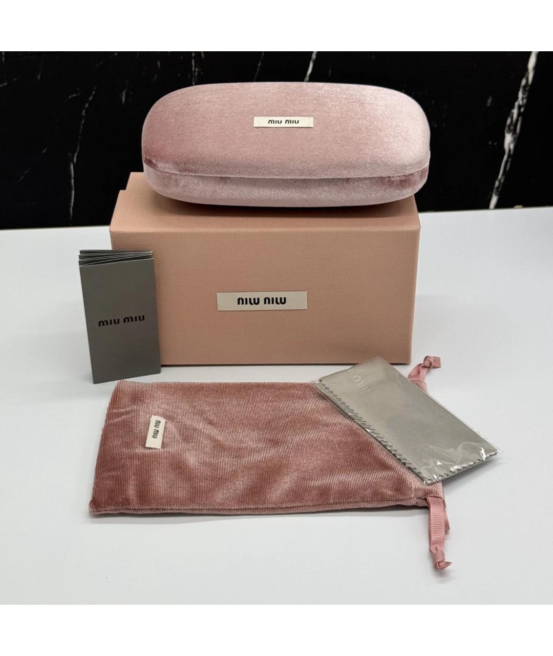MIU MIU Черные пластиковые солнцезащитные очки, фото 4