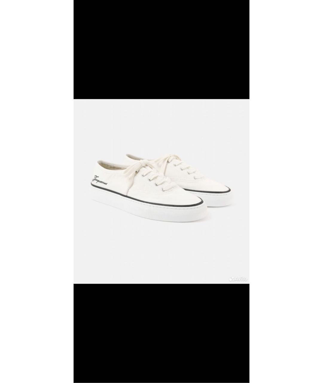 JACQUEMUS Белые текстильные кеды, фото 4