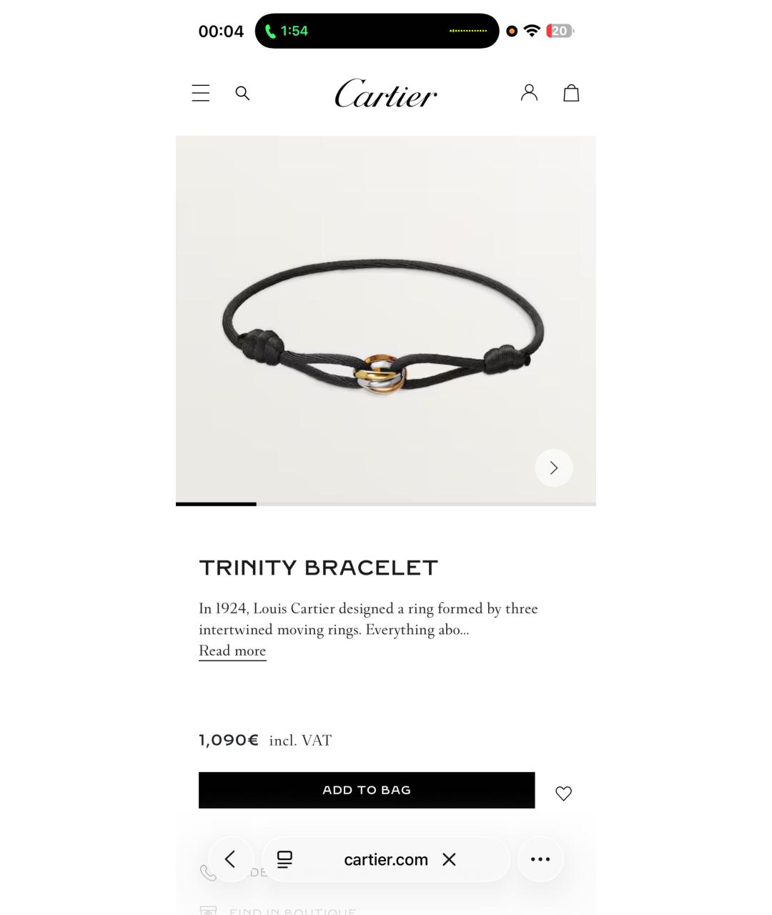 CARTIER Черный браслет, фото 6