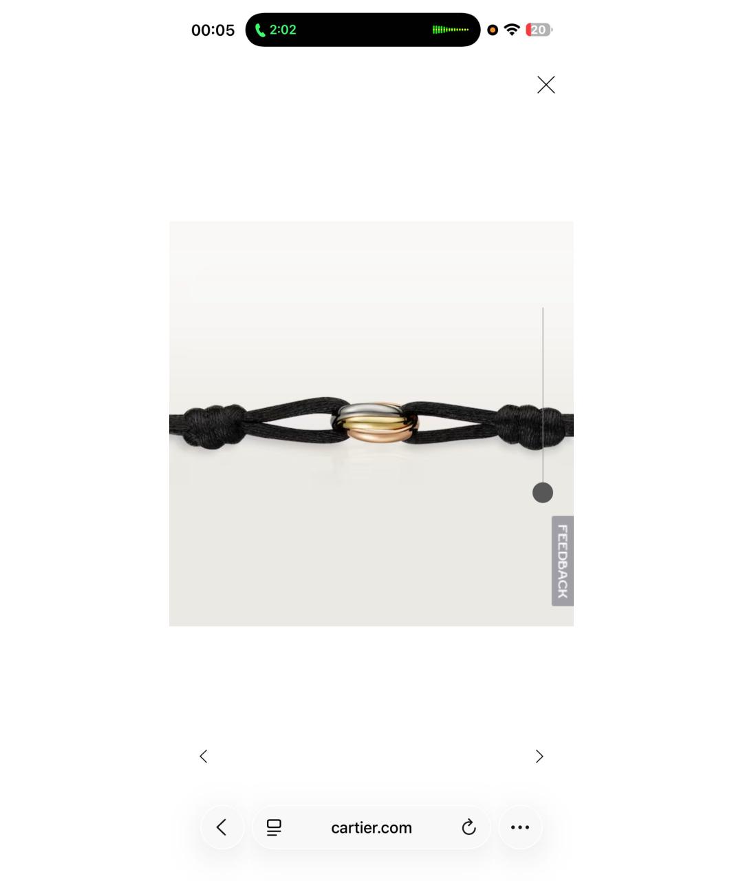 CARTIER Черный браслет, фото 8