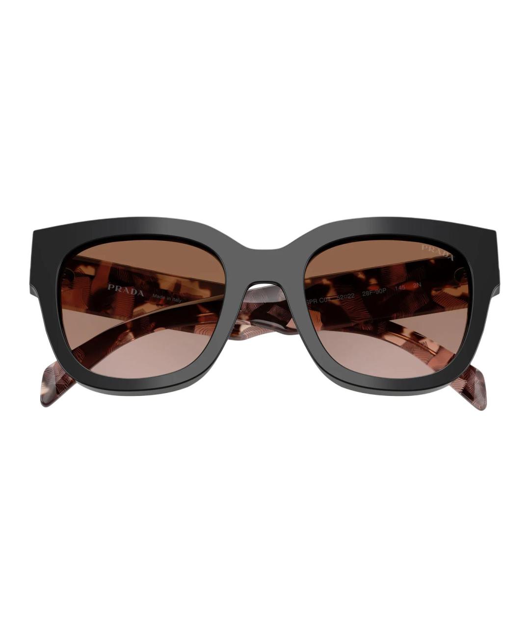 PRADA Черные пластиковые солнцезащитные очки, фото 5