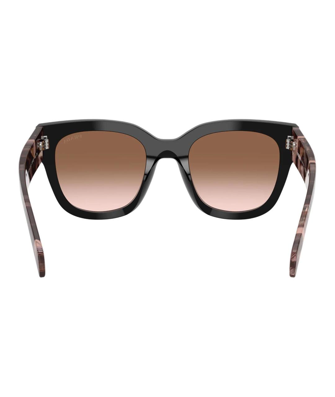 PRADA Черные пластиковые солнцезащитные очки, фото 4