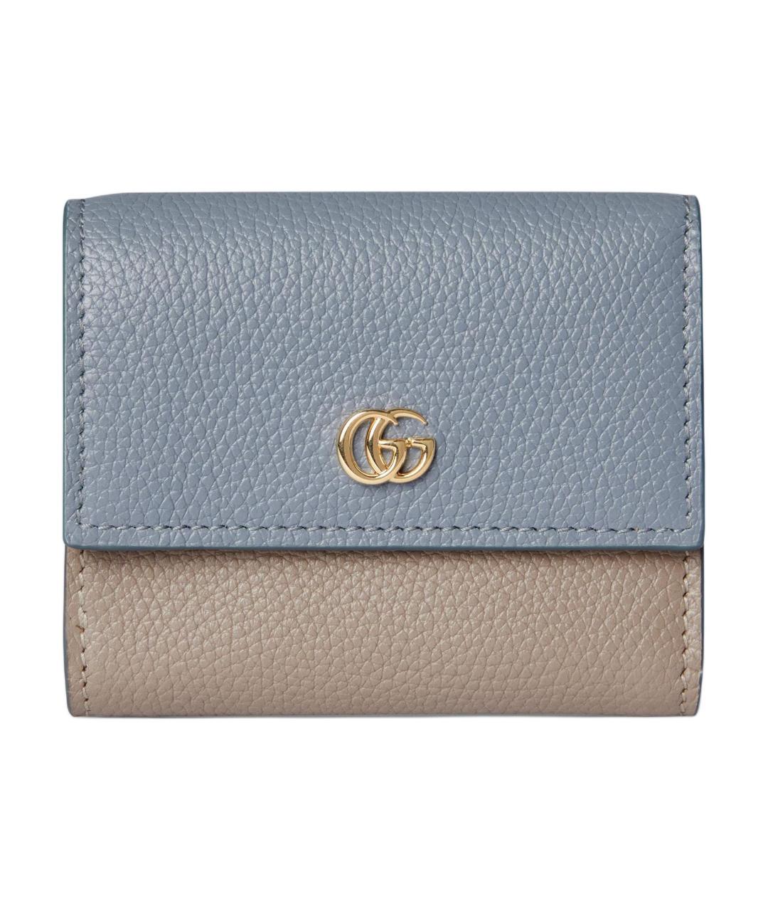 GUCCI Бежевый кожаный кошелек, фото 1