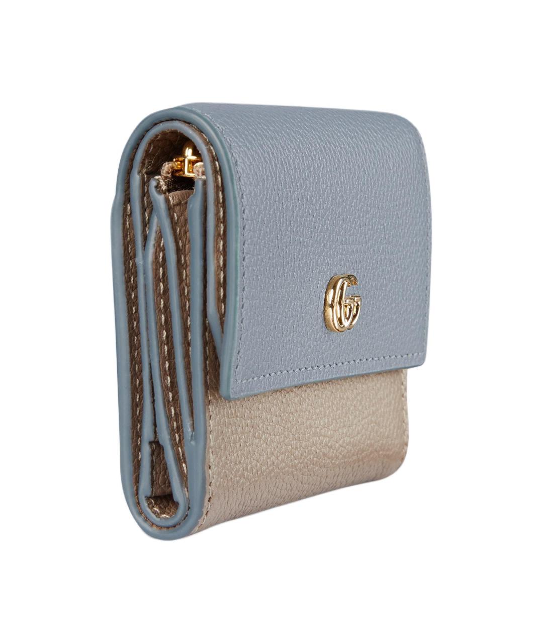 GUCCI Бежевый кожаный кошелек, фото 2