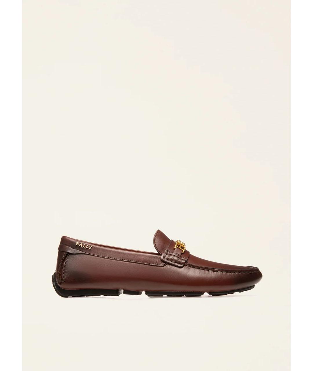 BALLY Коричневые кожаные мокасины, фото 8
