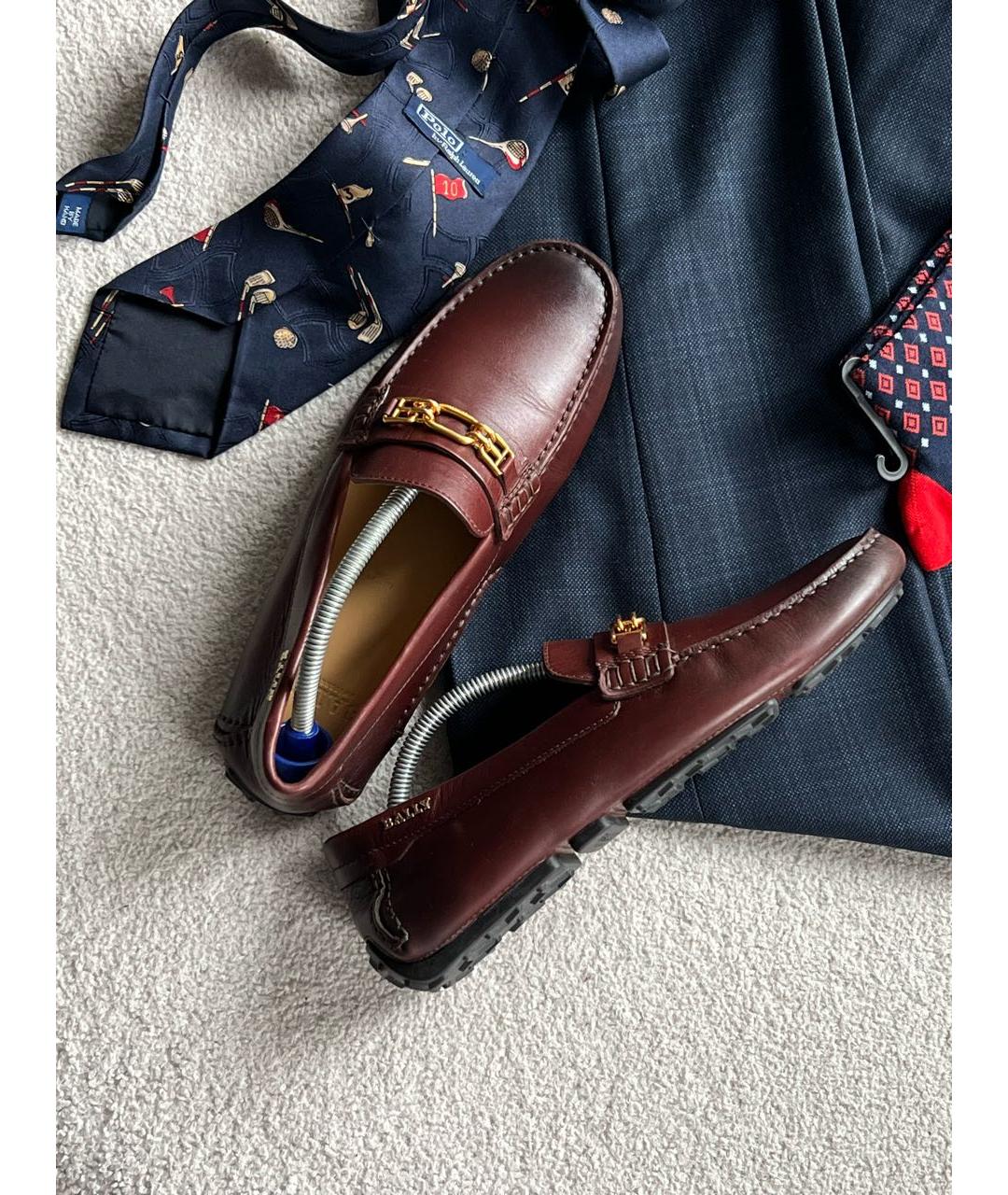 BALLY Коричневые кожаные мокасины, фото 3