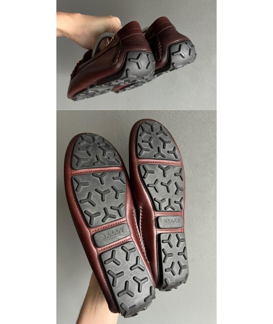 BALLY Коричневые кожаные мокасины, фото 4