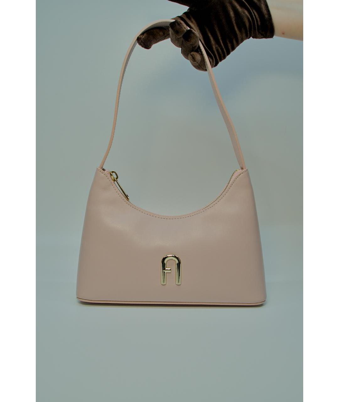 FURLA Розовая кожаная сумка через плечо, фото 2
