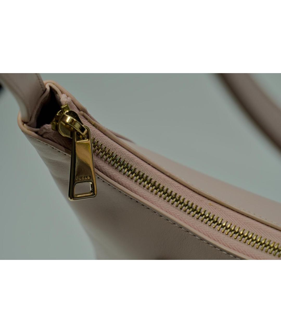 FURLA Розовая кожаная сумка через плечо, фото 4