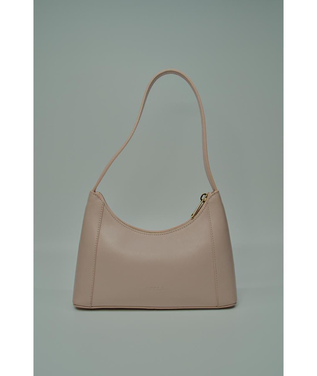 FURLA Розовая кожаная сумка через плечо, фото 3